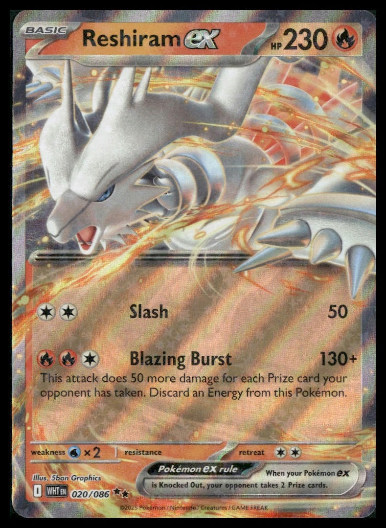 Reshiram ex #020/086 White Flare NM