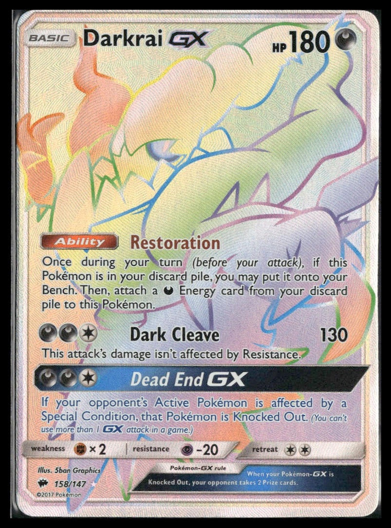 Darkrai GX (Secret) #158/147 SM - Burning Shadows LP