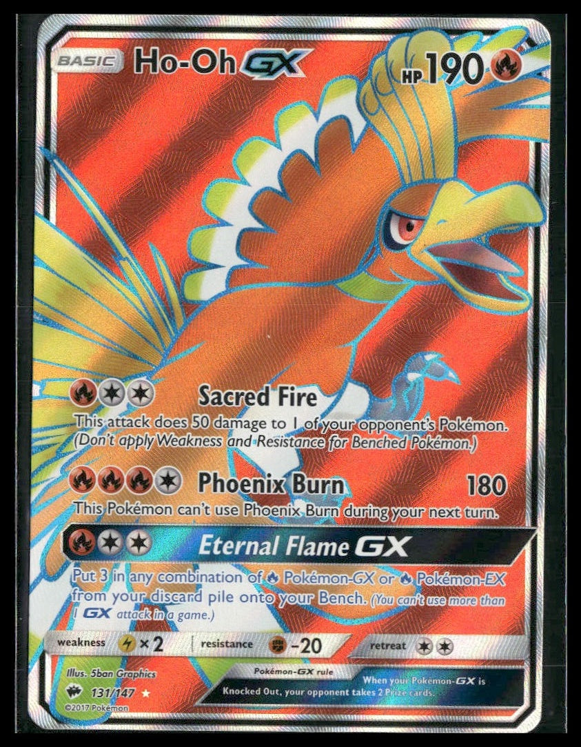 Ho-Oh GX (Full Art) #131/147 SM - Burning Shadows VLP