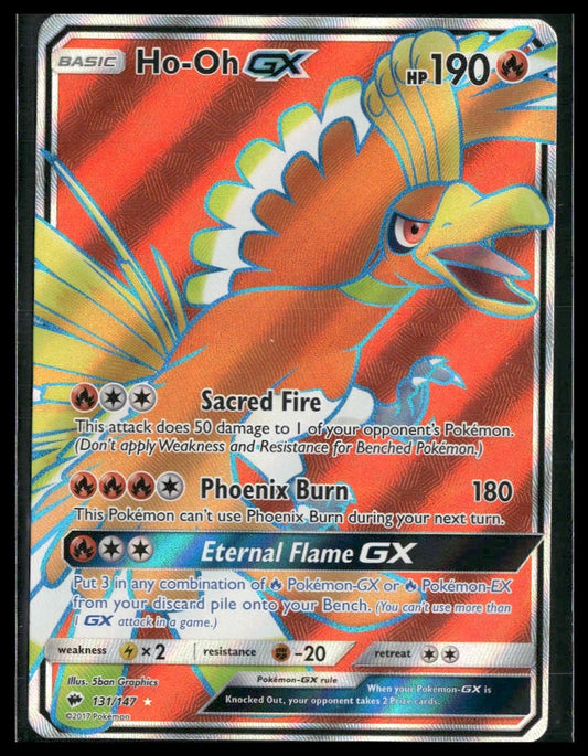 Ho-Oh GX (Full Art) #131/147 SM - Burning Shadows VLP