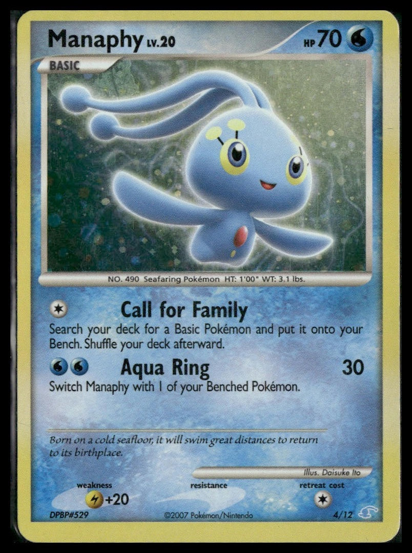 Manaphy #4/12 DP Trainer Kit: Manaphy & Lucario MP