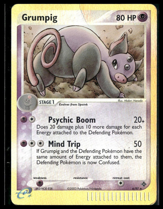 Grumpig #6/97 Reverse Holo Dragon MP