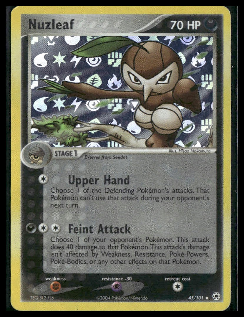 Nuzleaf #45/101 Reverse Holo Hidden Legends MP
