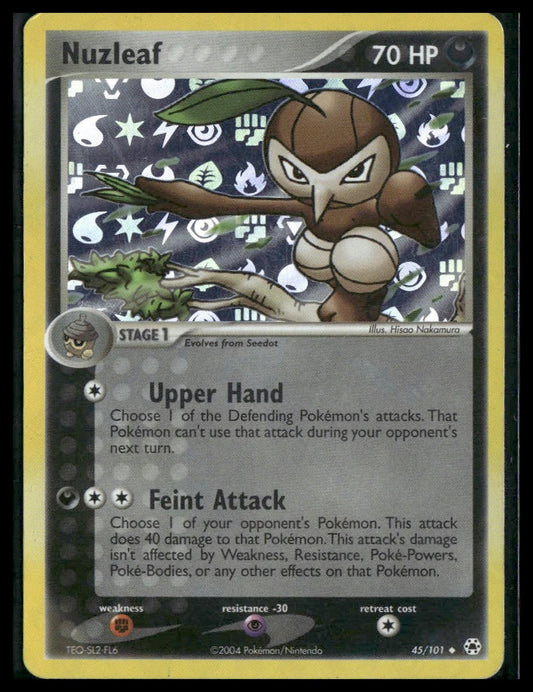 Nuzleaf #45/101 Reverse Holo Hidden Legends MP