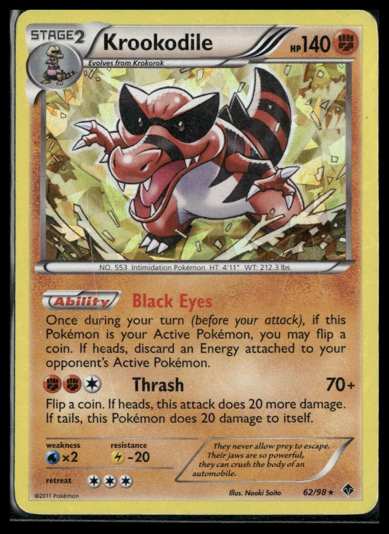Krookodile #62/98 Cracked Ice Holo Emerging Powers MP