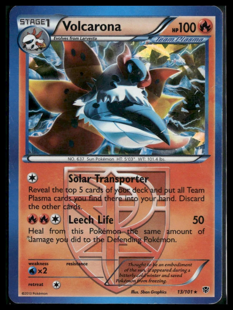 Volcarona (Team Plasma) #13/101 Cracked Ice Holo Plasma Blast MP