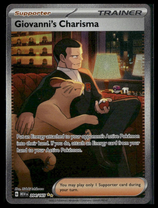 Giovanni's Charisma #204/165 Scarlet & Violet 151 VLP
