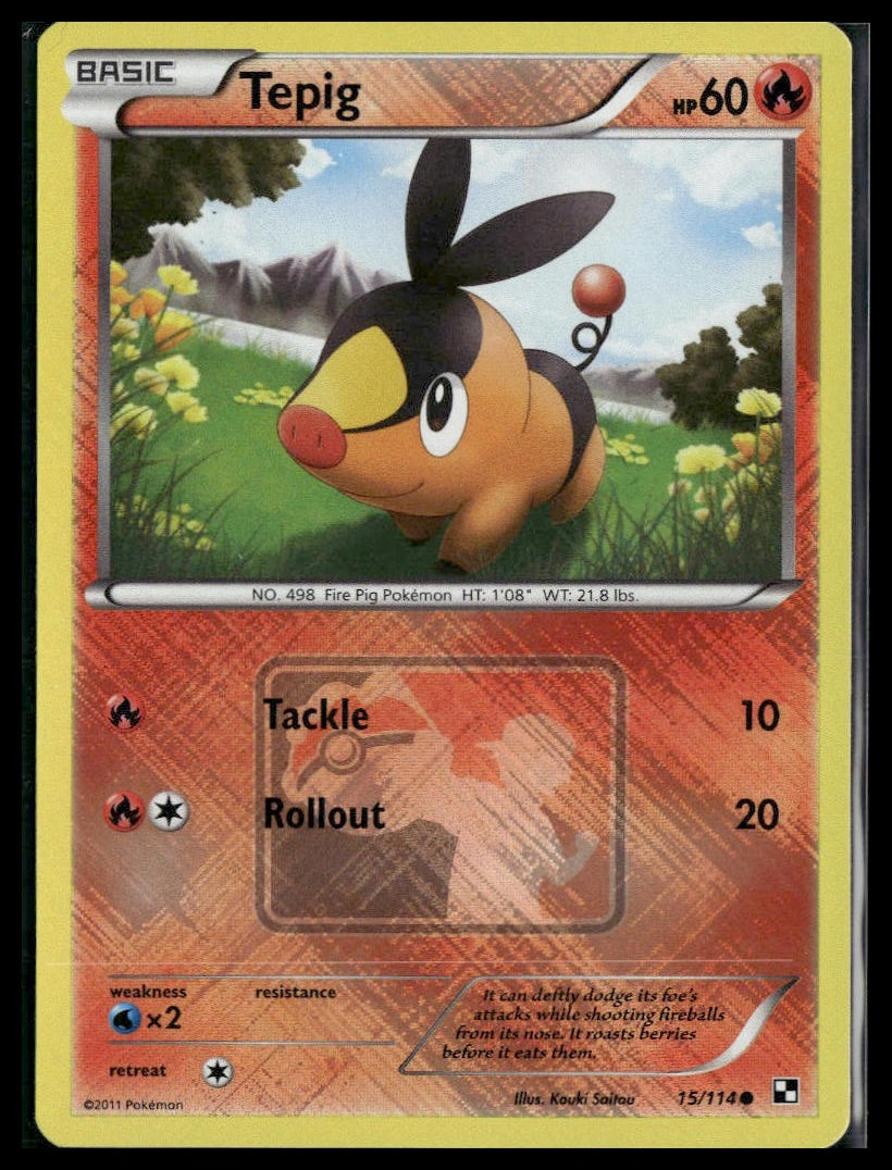 Tepig #015/114 Crosshatch League Promo Black and White LP