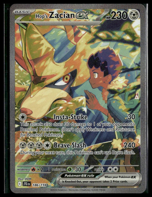 Hop's Zacian ex #186/159 Journey Together NM