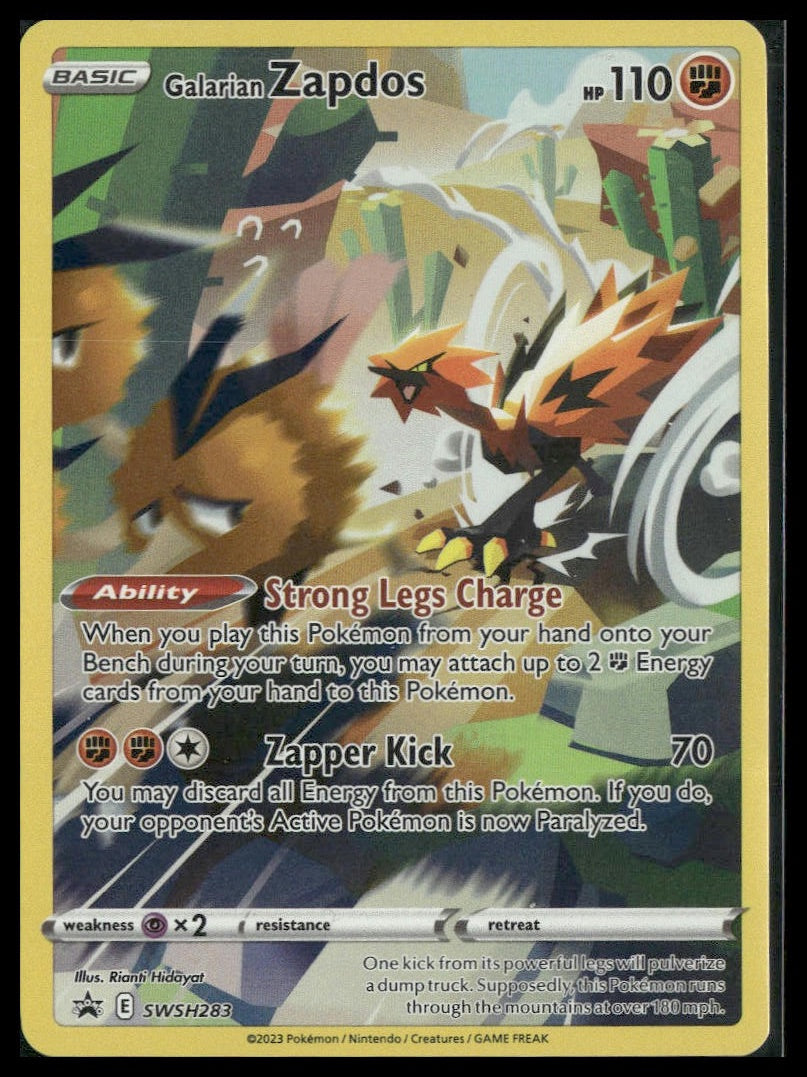 Galarian Zapdos #SWSH283 Crown Zenith Tin Promo LP