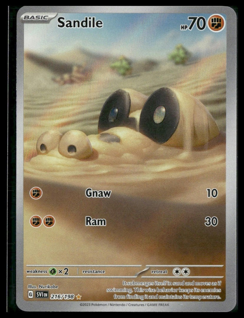 Sandile #216/198 Scarlet & Violet Base Set VLP