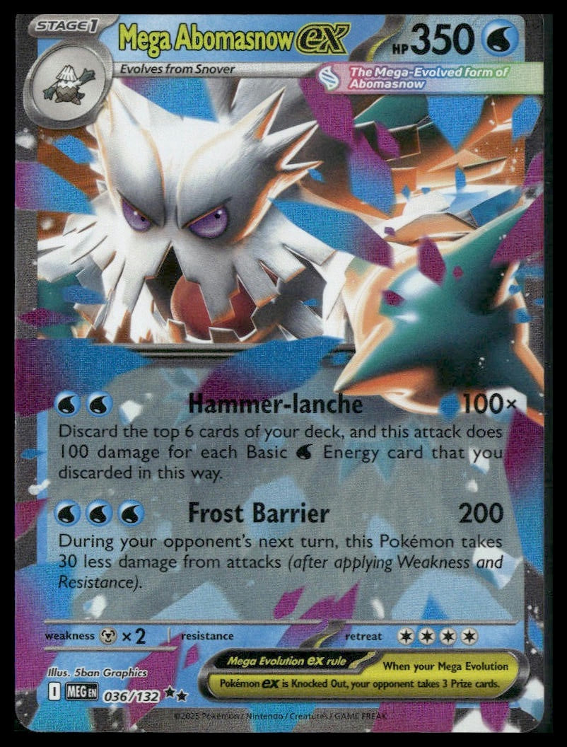 Mega Abomasnow ex #036/132 Mega Evolution NM