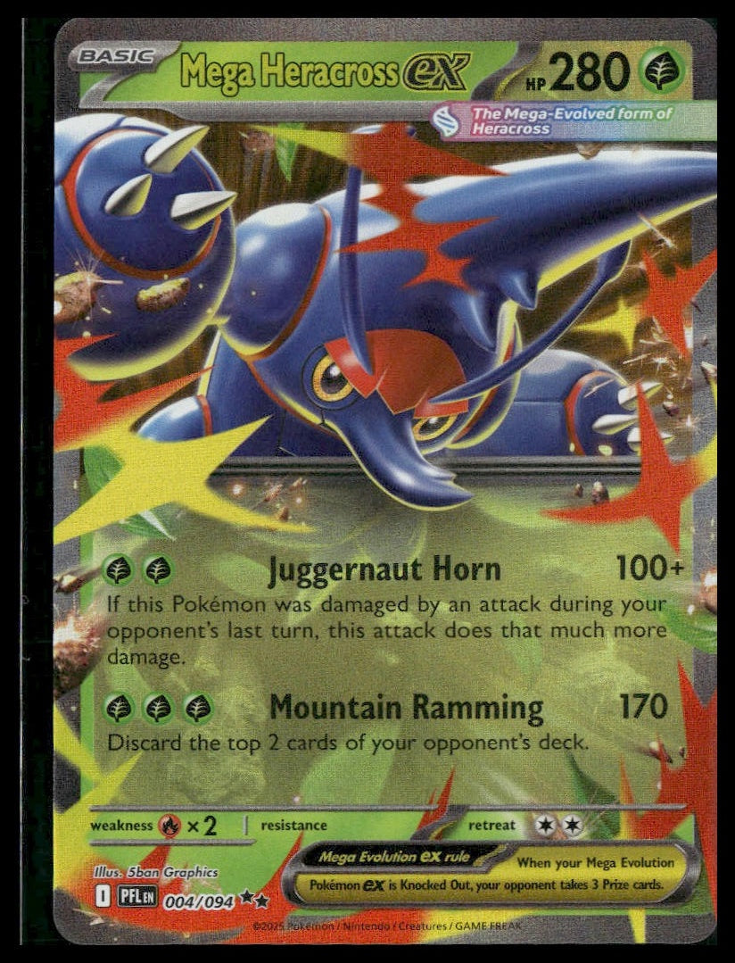 Mega Heracross ex #4/94 Phantasmal Flames NM