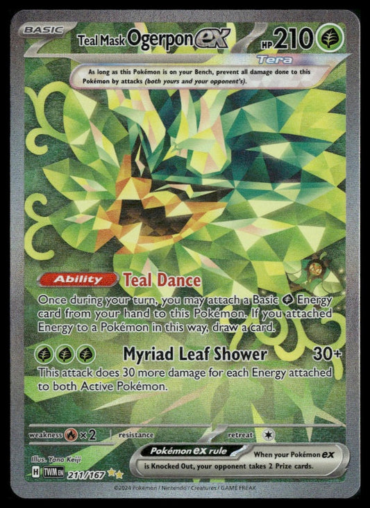 Teal Mask Ogerpon ex #211/167 Twilight Masquerade NM