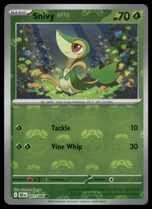 Snivy (Master Ball) #001/086 Black Bolt NM
