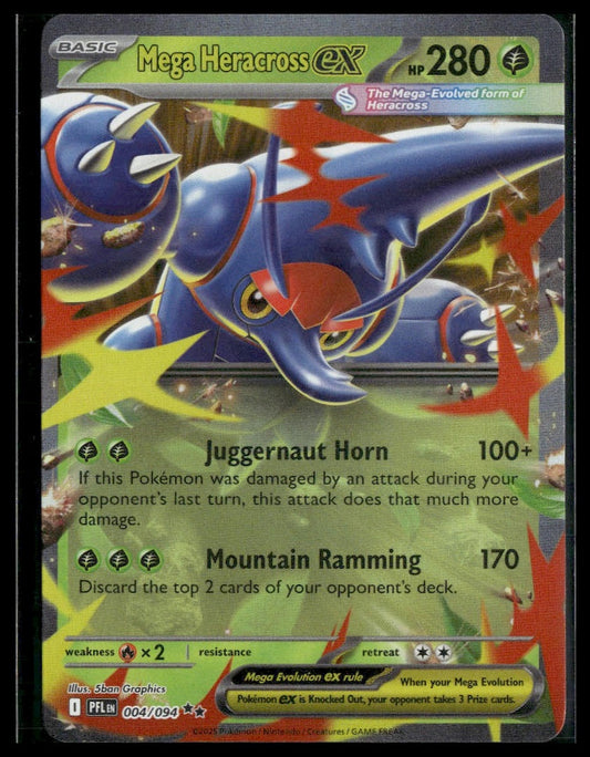 Mega Heracross ex #004/094 Phantasmal Flames NM
