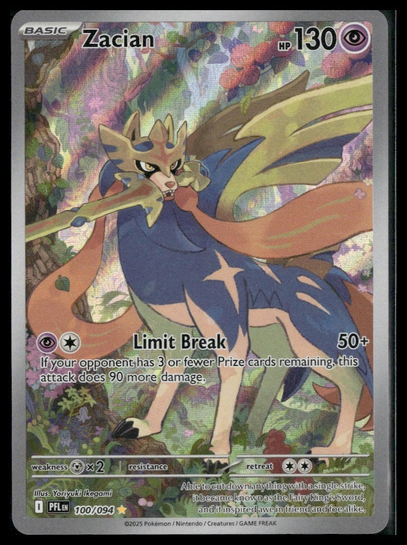 Zacian #100/094 Phantasmal Flames NM