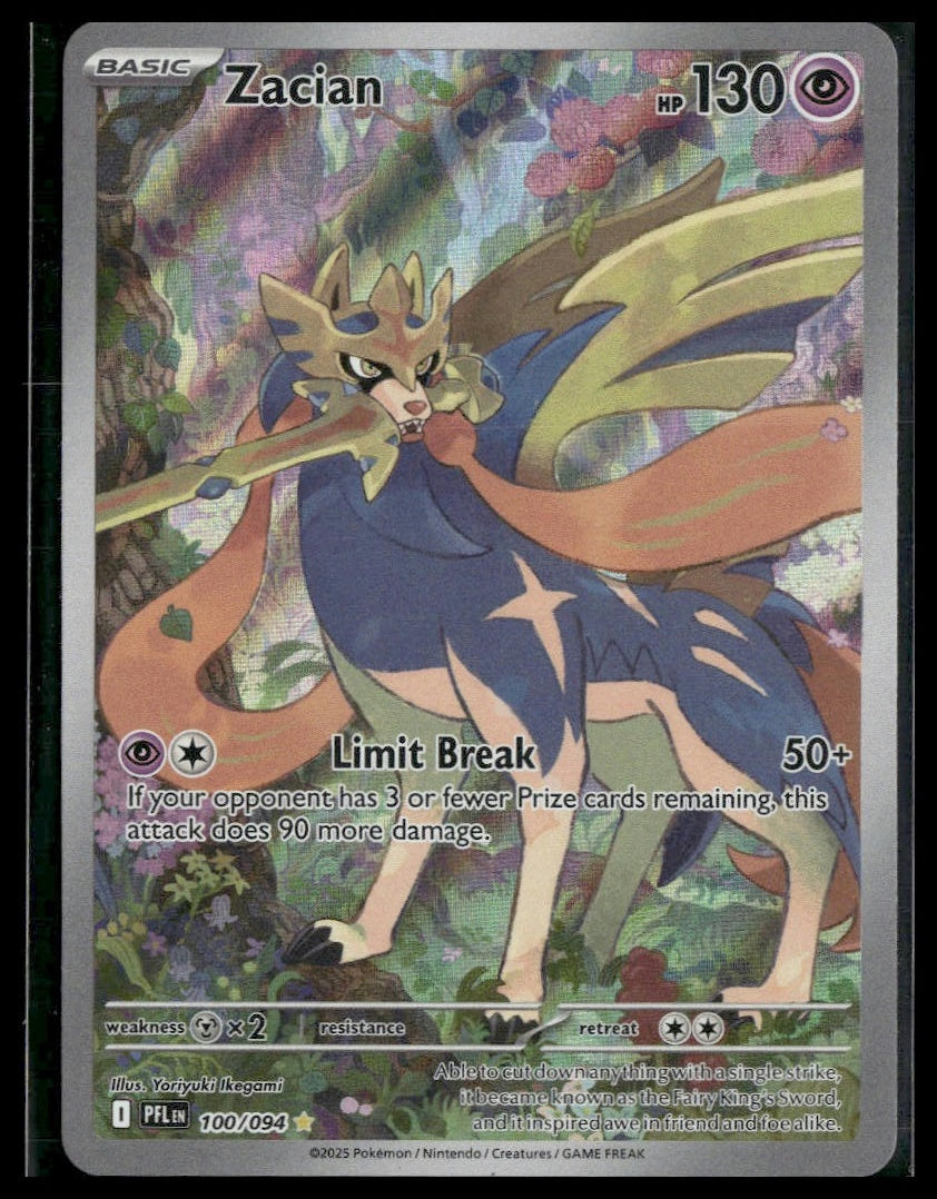 Zacian #100/094 Phantasmal Flames NM