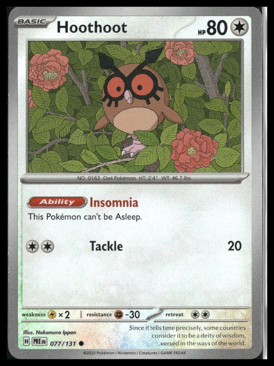 Hoothoot (Poke Ball) #077/131 Prismatic Evolutions VLP