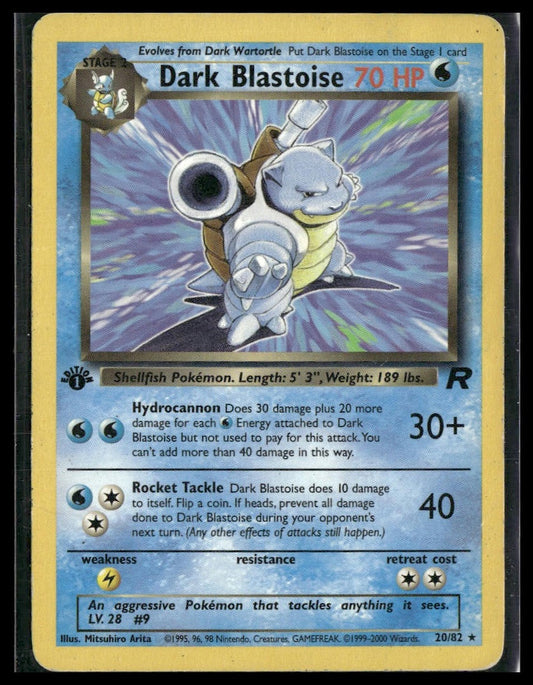 Dark Blastoise #20/82 1st Edition Team Rocket MP