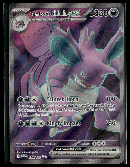 Team Rocket's Nidoking ex #216/182 Destined Rivals NM