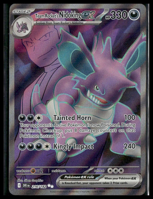 Team Rocket's Nidoking ex #216/182 Destined Rivals NM