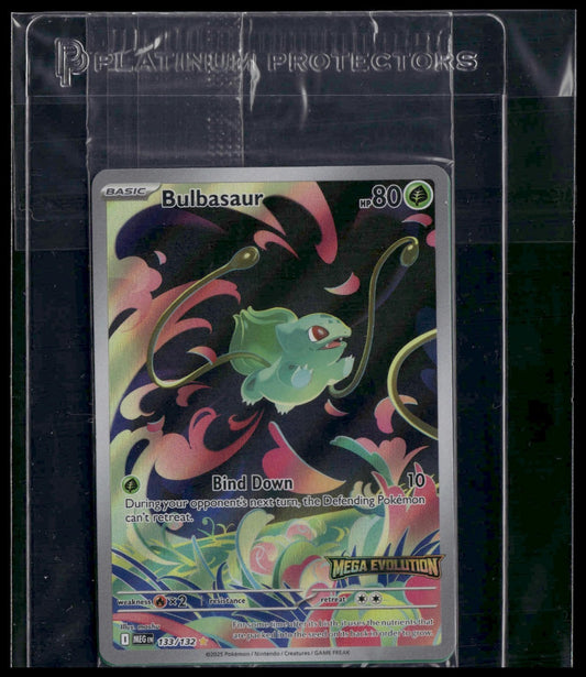 Bulbasaur #133/132 SEALED STAMP Enhanced Booster Box Topper Mega Evolution NM