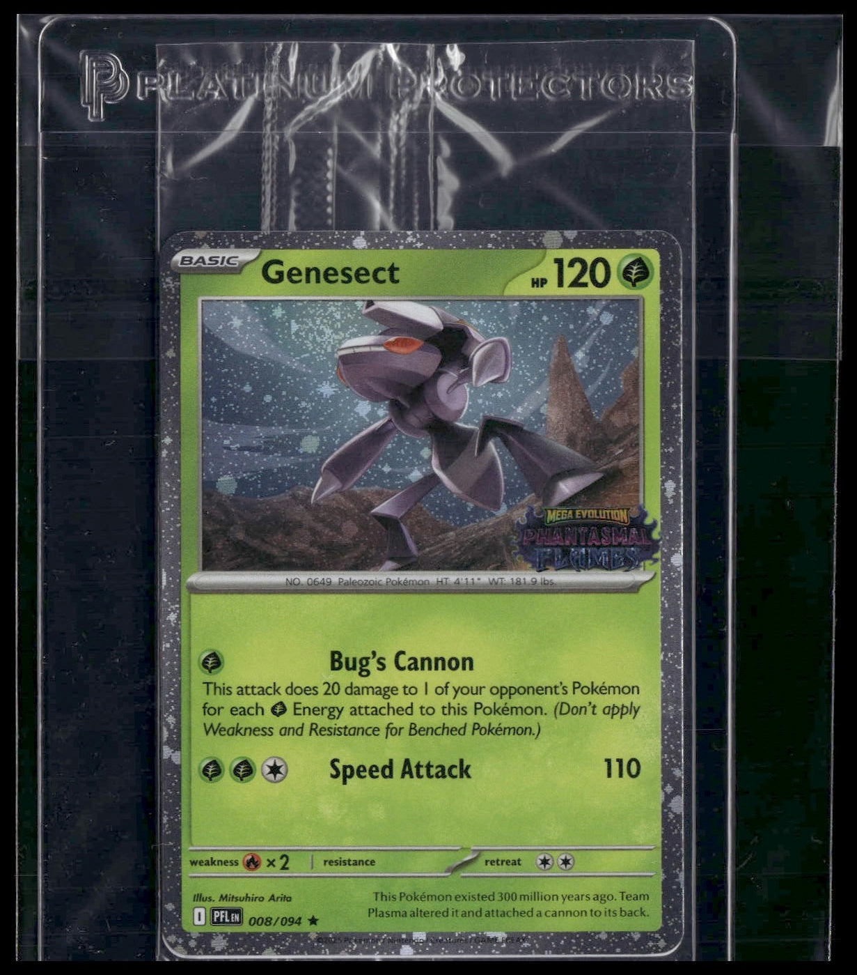 Genesect #008/080 SEALED STAMP Best Buy Exclusive Phantasmal Flames NM