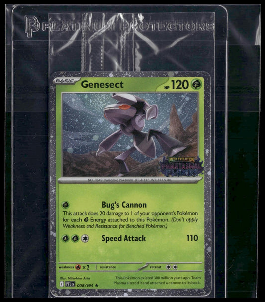 Genesect #008/080 SEALED STAMP Best Buy Exclusive Phantasmal Flames NM