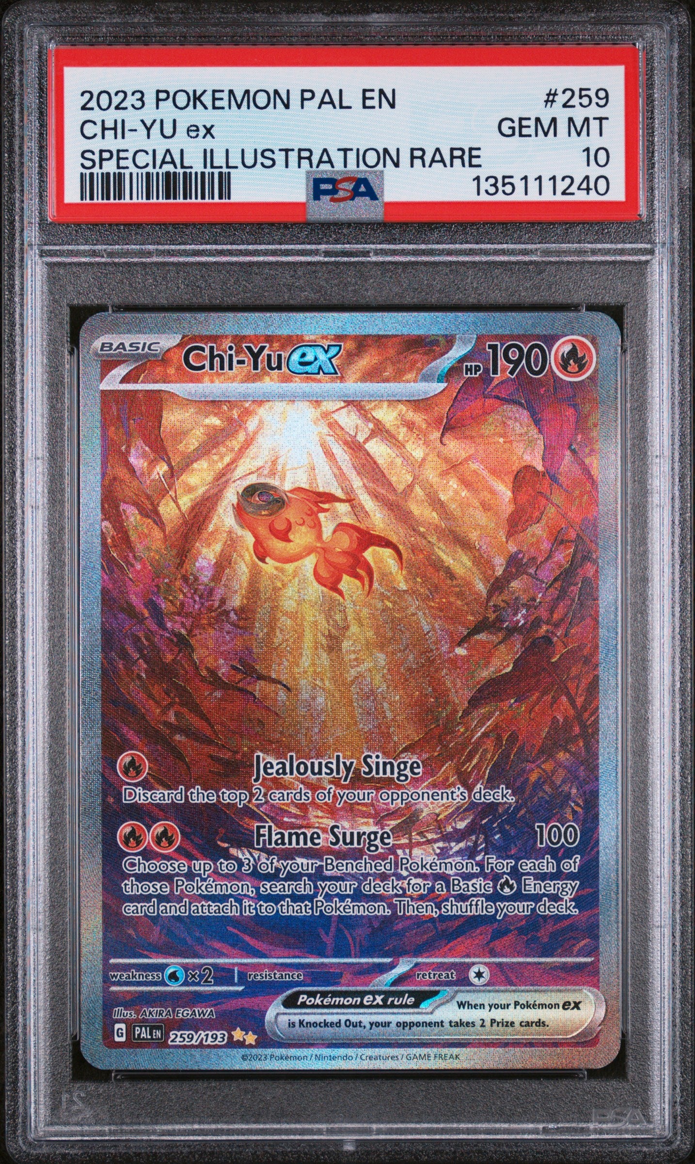 PSA 10 Chi-Yu ex #259 Paldea Evolved