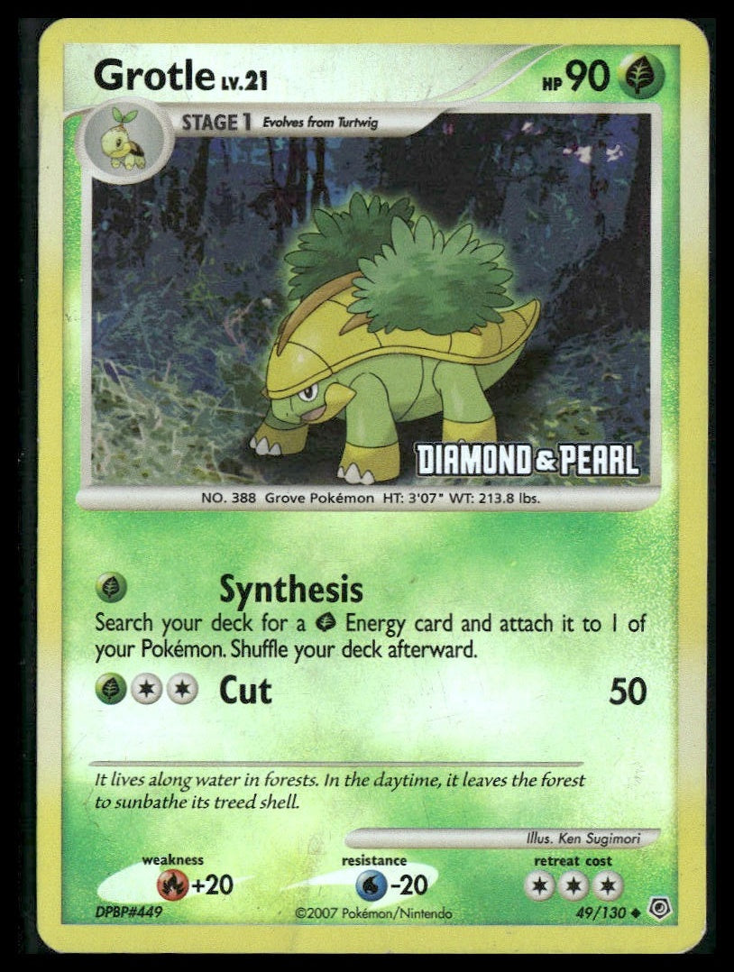 Grotle #49/130 STAMP Reverse Holo Diamond and Pearl LP