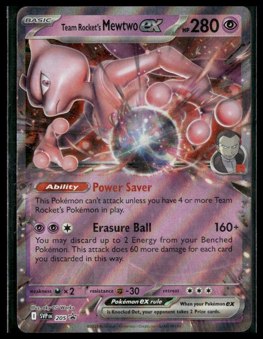 Team Rocket's Mewtwo ex #205 Destined Rivals Promo NM