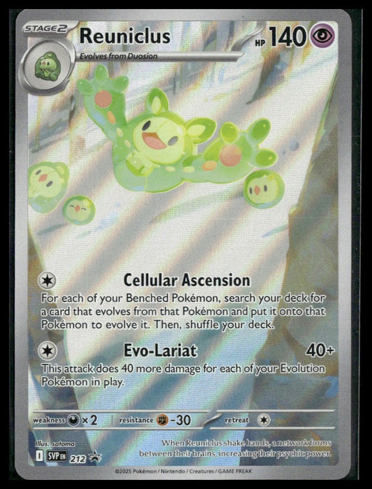 Reuniclus #212 White Flare Tech Sticker Collection Promo NM
