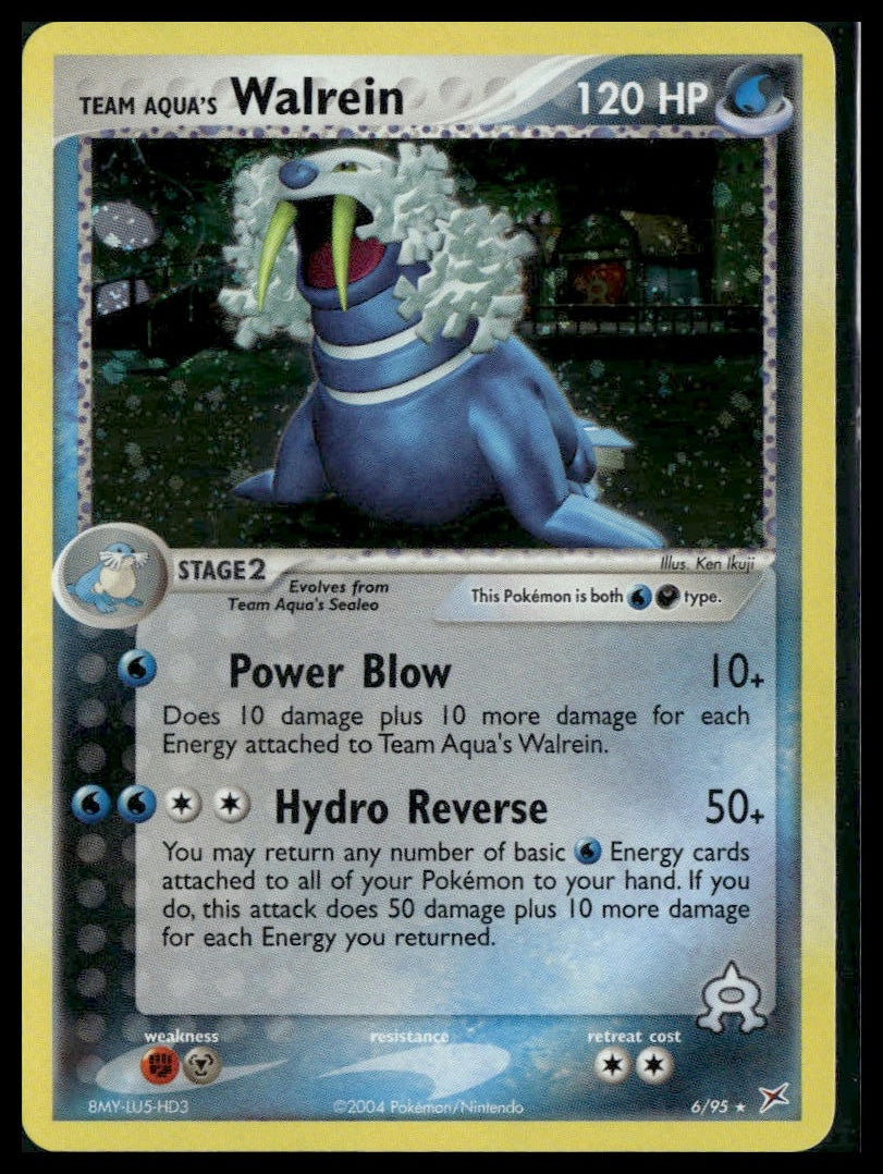 Team Aqua's Walrein #6/95 Team Magma vs Team Aqua VLP