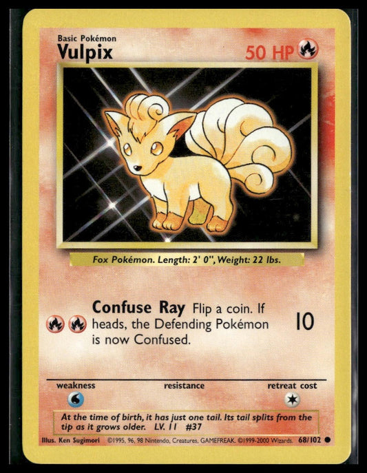 Vulpix #068/102 4th Print (1999-2000) Base Set LP