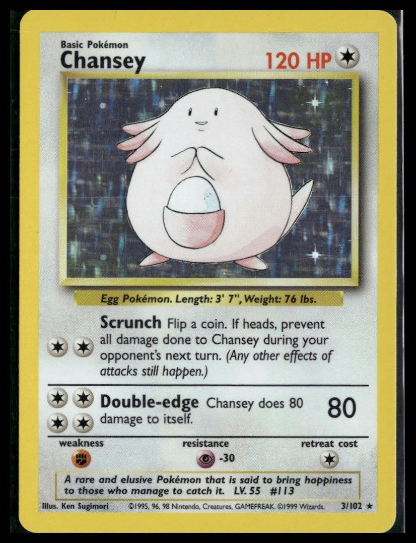 Chansey #003/102 Base Set LP