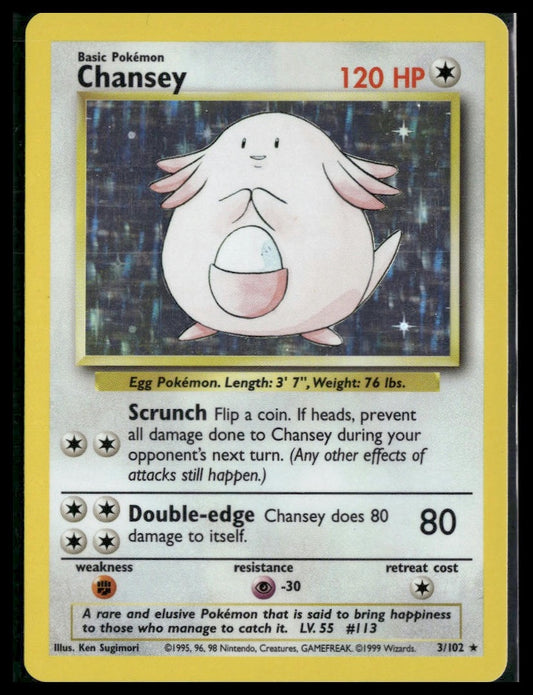 Chansey #003/102 Base Set LP