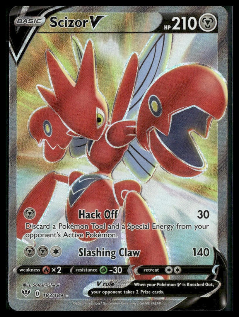 Scizor V (Full Art) #183/189 Darkness Ablaze NM