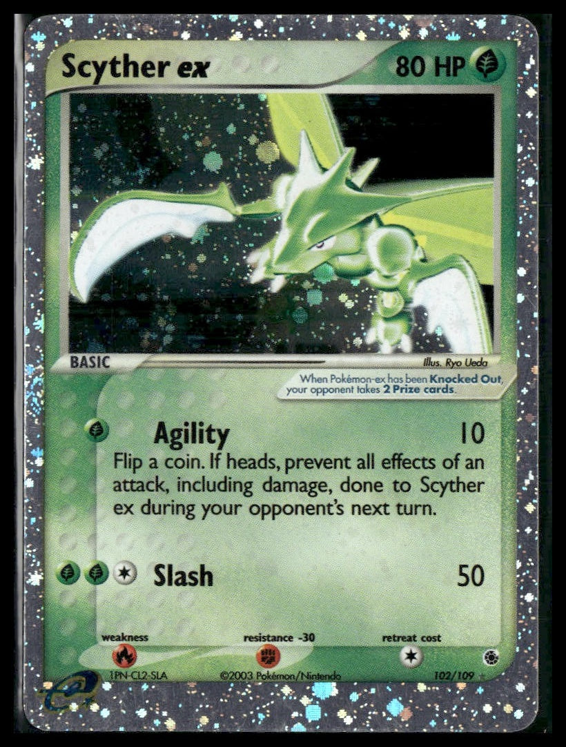 Scyther ex #102/109 Ruby and Sapphire LP