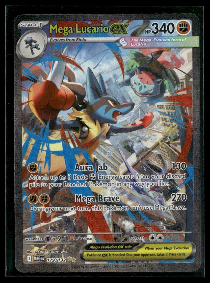 Mega Lucario ex #179/132 Mega Evolution NM