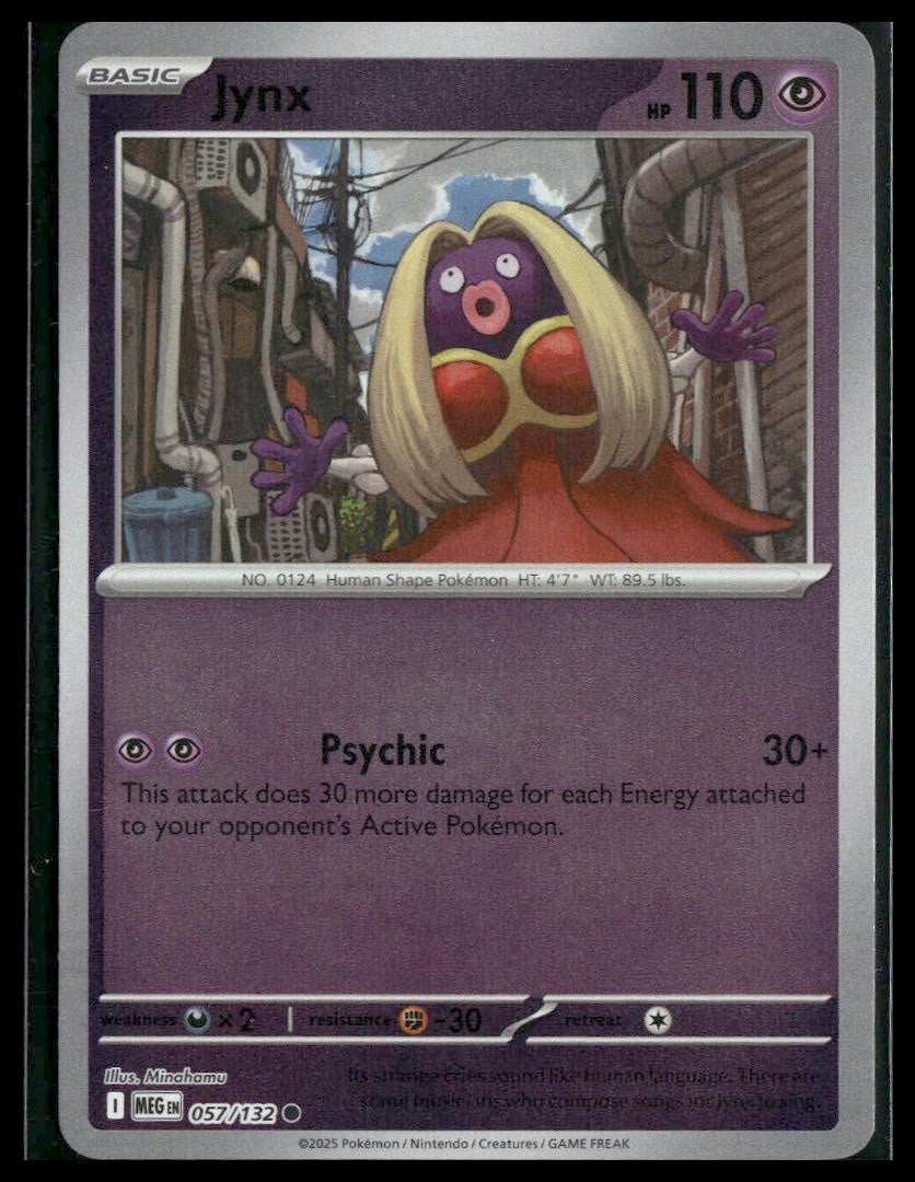 Jynx #057/132 Reverse Holo Mega Evolution NM