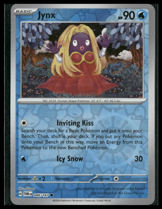 Jynx #046/167 Reverse Holo Twilight Masquerade VLP
