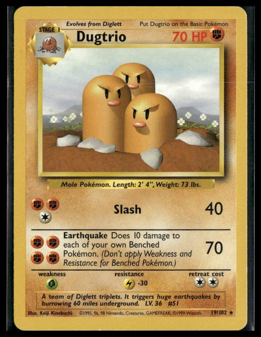 Dugtrio #019/102 Base Set LP