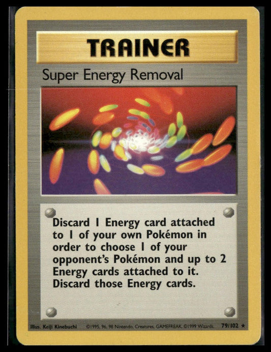 Super Energy Removal #079/102 Base Set MP