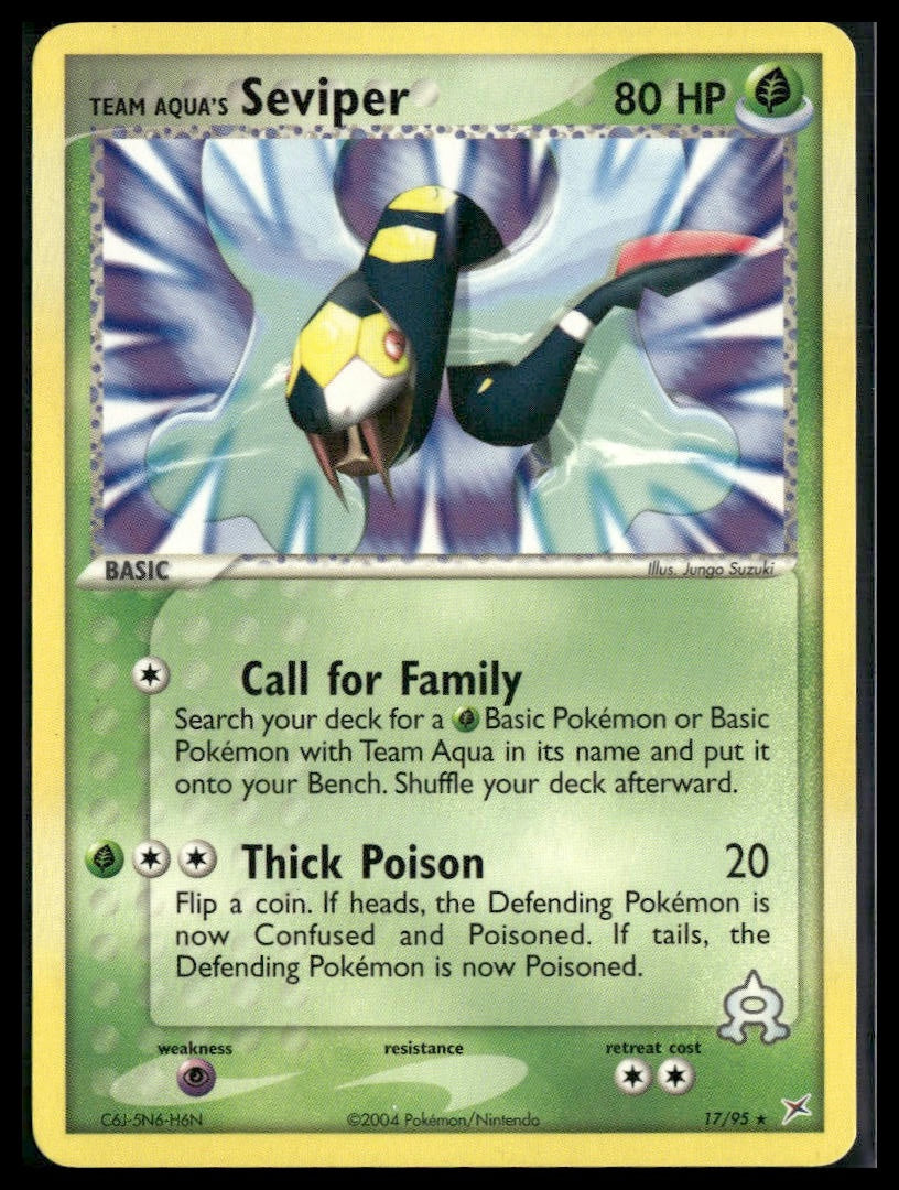 Team Aqua's Seviper #17/95 Team Magma vs Team Aqua LP