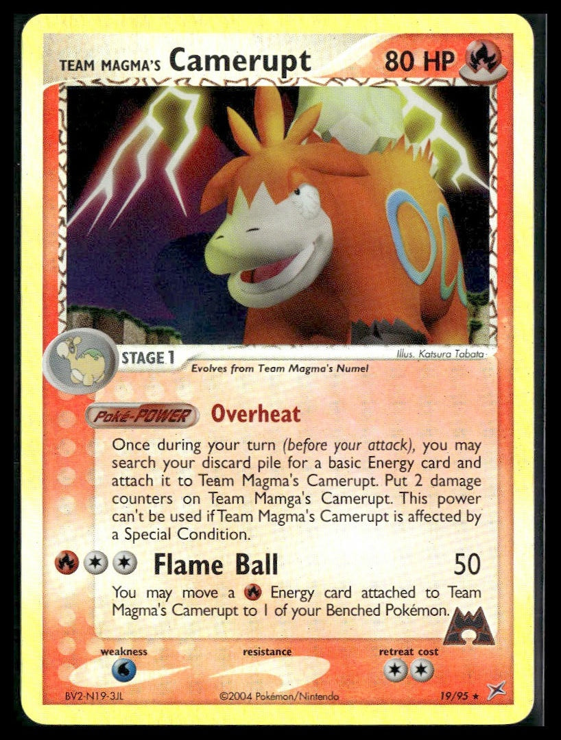 Team Magma's Camerupt #19/95 Reverse Holo Team Magma vs Team Aqua LP
