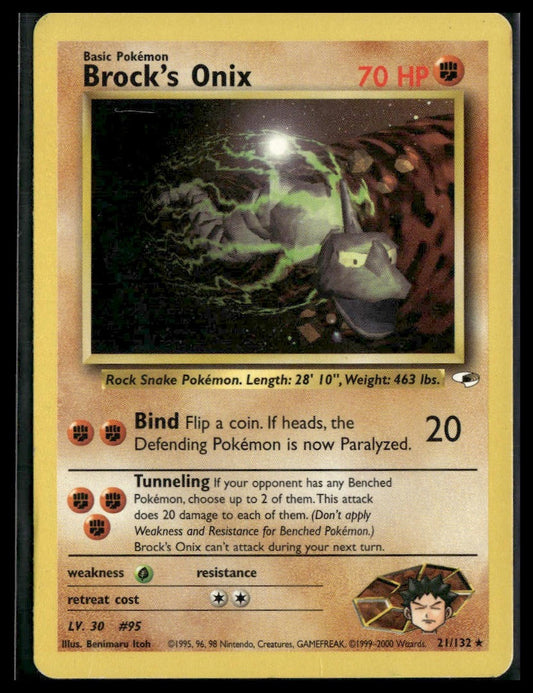 Brock's Onix #021/132 Gym Heroes MP