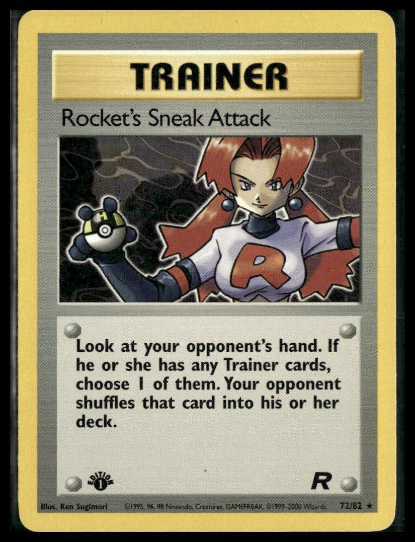 Rocket's Sneak Attack #72/82 1st Edition Team Rocket LP