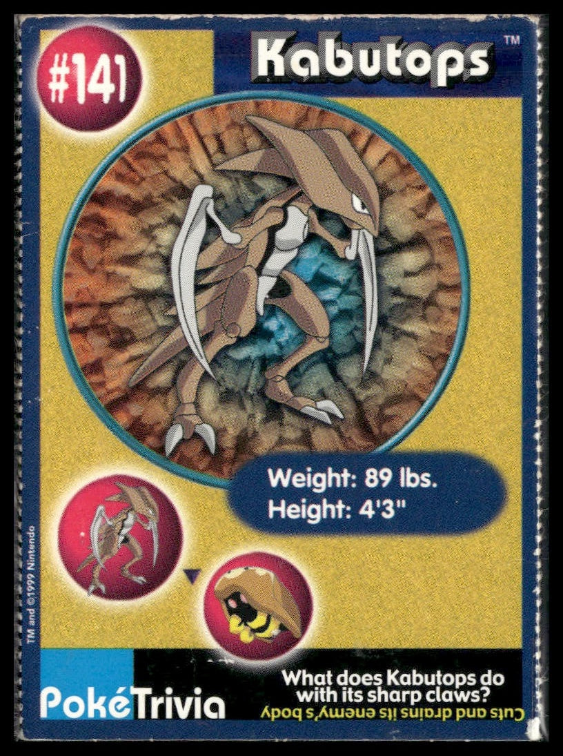 Kabutops #141 PokéTrivia Burger King Promo MP