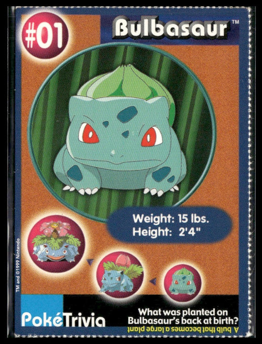 Bulbasaur #1 PokéTrivia Burger King Promo LP